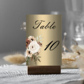 Rustieke Wildbloemen op Elegant Gouden Bruiloft Kaart