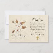 Rustieke Wildbloemen Orthodoxe Christelijke Begraf Bedankkaart (Voorkant)