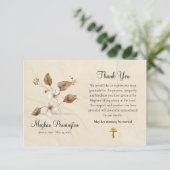 Rustieke Wildbloemen Orthodoxe Christelijke Begraf Bedankkaart (Staand voorkant)
