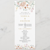 Rustieke Wildbloemen Trouwprogramma's Programmakaart (Voorkant)