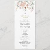 Rustieke Wildbloemen Trouwprogramma's Programmakaart (Achterkant)