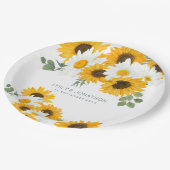 Rustieke Wildbloemen Zonnebloemen Namen Datum Brui Papieren Bordje (Gekanteld)