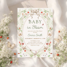 Rustieke wilde bloem baby in bloei baby shower
