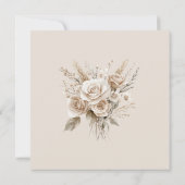 Rustieke Wilde Bloem Beige Save the Date (Achterkant)