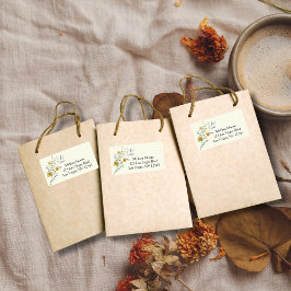 Rustieke wilde bloem boho baby shower etiket