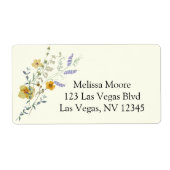 Rustieke wilde bloem boho baby shower etiket (Voorkant)