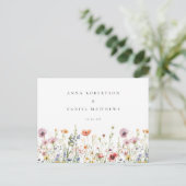 Rustieke Wilde Bloem Bruiloft RSVP Briefkaart (Staand voorkant)