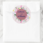 Rustieke Wilde Bloem Bruiloft Sticker – Folk Bloem (Tas)