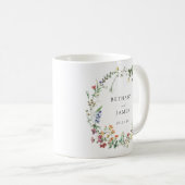 Rustieke Wilde Bloem Bruiloftsgeschenk Koffiemok (Voorkant rechts)