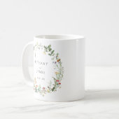 Rustieke Wilde Bloem Bruiloftsgeschenk Koffiemok (Voorkant links)
