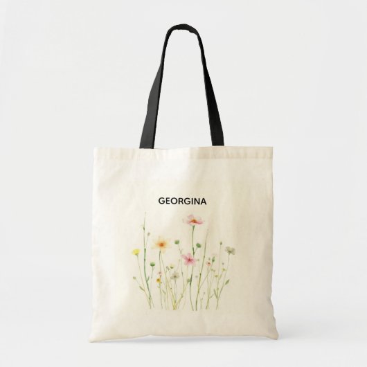 Rustieke wilde bloem Canvas tas (Voorkant)