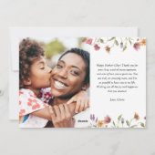 Rustieke wilde bloem happy moederdag fotokaart feestdagenkaart (Achterkant)