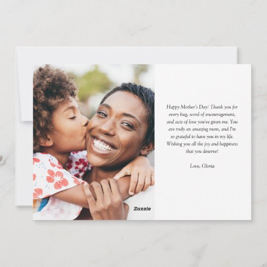 Rustieke wilde bloem happy moederdag kaart (Achterkant)