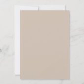 Rustieke Wilde Bloem Ivoor Beige Bruiloft Kaart (Achterkant)