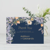 Rustieke wilde bloem land bloemen Dank u Kaart (Staand voorkant)