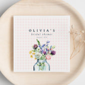 Rustieke Wilde Bloem Mason Pot Picknick Bruidsmeis Servet