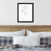 Rustieke Wilde Bloem Naam Canvas Afdruk (Insitu (Slaapkamer))