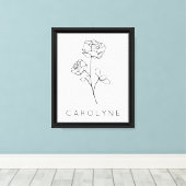 Rustieke Wilde Bloem Naam Canvas Afdruk (Insitu (Houten vloer))