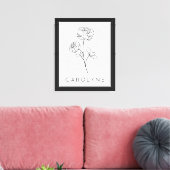 Rustieke Wilde Bloem Naam Canvas Afdruk (Insitu (Woonkamer))