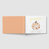 Rustieke Wilde Bloem Pompoen Herfst Bruidsdiner Gastenboek (Volledig)