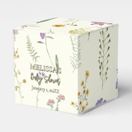 Rustieke wilde bloem salie groen baby shower bedankdoosjes
