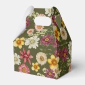 Rustieke wilde bloem salie groen baby shower bedankdoosjes (Achterkant)