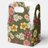 Rustieke wilde bloem salie groen baby shower bedankdoosjes (Geopend)