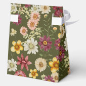 Rustieke wilde bloem salie groen baby shower bedankdoosjes (Achterkant)