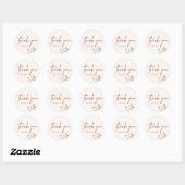 Rustieke Wilde Bloem Terracotta Boho Bruiloft Ronde Sticker (Vel)