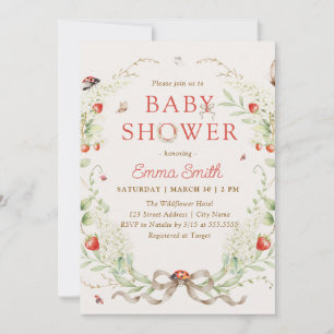Rustieke Wilde Bloemen Baby Shower Kaart