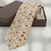 Rustieke Wilde Bloemen - Boho Herfst Bloemmotief Stropdas