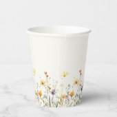 Rustieke Wilde Bloemen Bruidsdouche Papieren Bekers (Rechts)