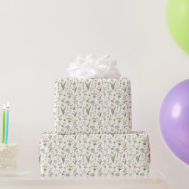 Rustieke Wilde Bloemen Bruiloft Elegante Bloemen Cadeaupapier