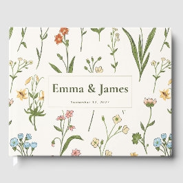 Rustieke Wilde Bloemen Bruiloft Elegante Bloemenso Gastenboek