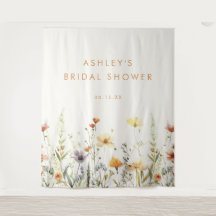 Rustieke Wilde Bloemen Bruiloft Feest Achtergrond