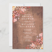 Rustieke Wilde Bloemen Bruiloft Feest Kaart (Voorkant)