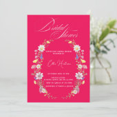 Rustieke Wilde Bloemen Bruiloft Feest Kaart (Staand voorkant)