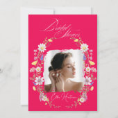 Rustieke Wilde Bloemen Bruiloft Feest Kaart (Achterkant)