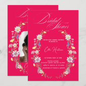 Rustieke Wilde Bloemen Bruiloft Feest Kaart (Voorkant / Achterkant)