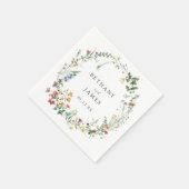 Rustieke Wilde Bloemen Bruiloft Servet (Hoek)