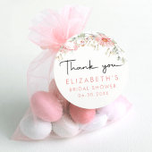 Rustieke wilde bloemen dank u ronde sticker