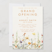 Rustieke Wilde Bloemen Grand Opening Kaart (Voorkant)