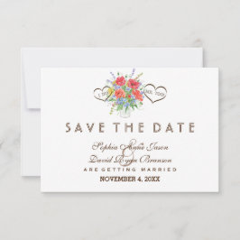 Rustieke Wilde Bloemen Huwelijk Save the Date