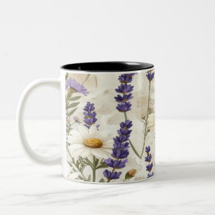 Rustieke Wilde Bloemen Kussen & Mok - Lavendel Sal