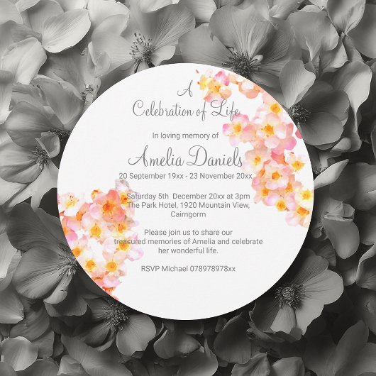 Rustieke Wilde Bloemen Levensviering Kaart