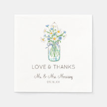 Rustieke Wilde Bloemen Mason Jar Liefde en Dank