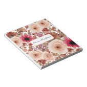 Rustieke wilde bloemen notitieblok (Schuin)