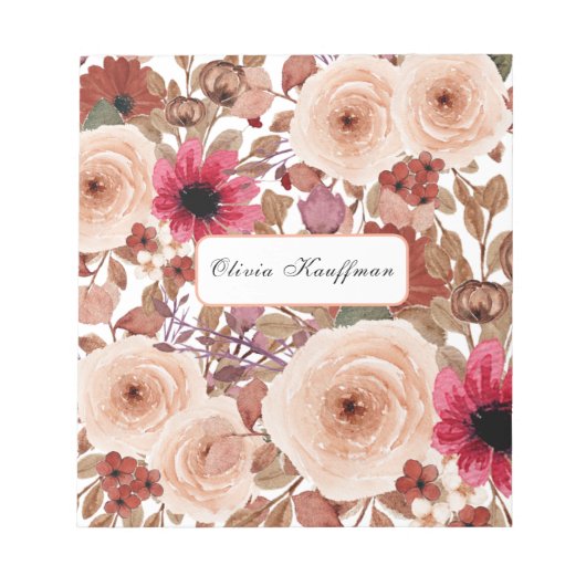 Rustieke wilde bloemen notitieblok (Voorkant)