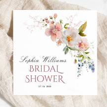 Rustieke Wilde Bloemen Servetten Bruidsfeest