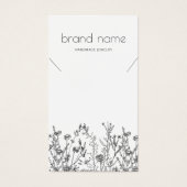 Rustieke Wilde Bloemen Sieraden Display Visitekaartje (Voorkant)